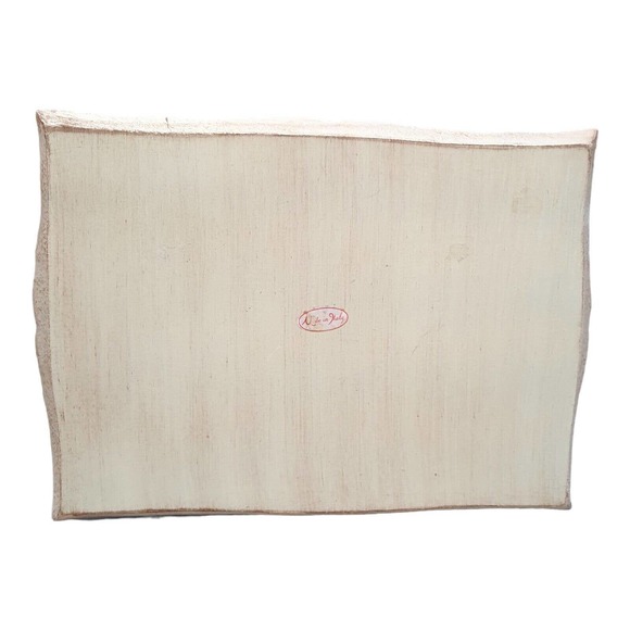 Vtg Wood Italian Floral Serving Tray Artist Signed Shelley Hely Platter Antique - Picture 3 of 16